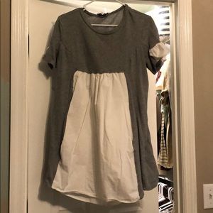 Grey and White Dress